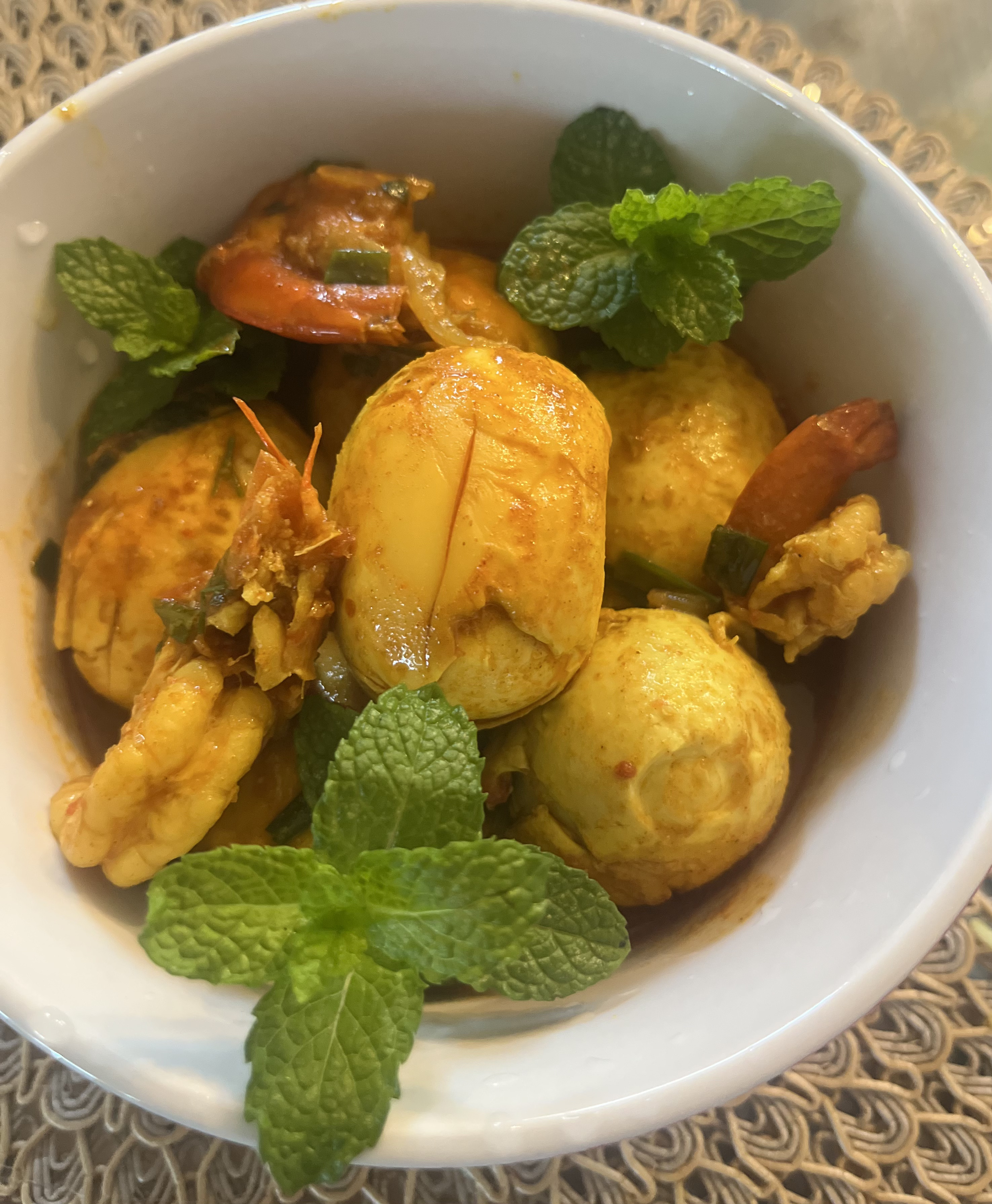 Egg-Shrimp Curry